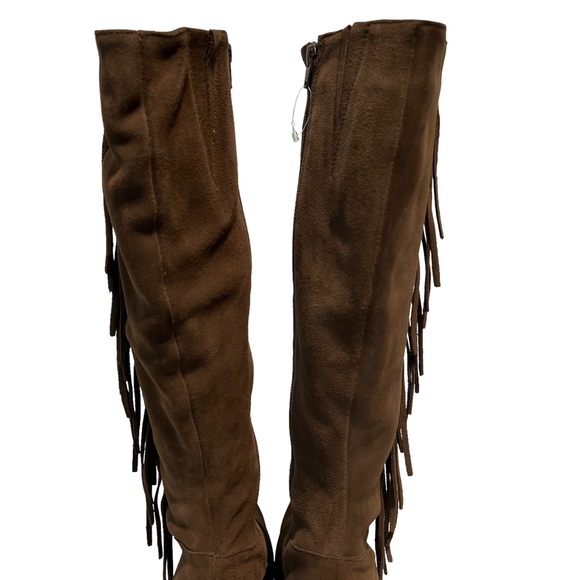 Bos. & Co. Houston Dark Tan Brown Suede Waterproof Knee High Boot - Picture 7 of 13